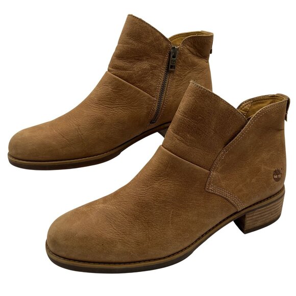 Timberland Womens 11 Beckwith Chelsea Boot Gripstick Sole Ortholite Stacked Heel - Picture 1 of 16